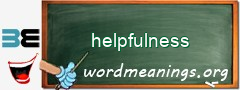 WordMeaning blackboard for helpfulness